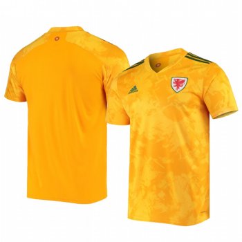 Wales National Team 2020-21 Away Men's Yellow Short Sleeve Jersey