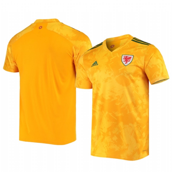 Wales National Team 2020-21 Away Men's Yellow Short Sleeve Jersey