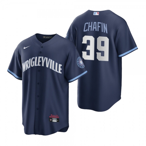 Chicago Cubs Andrew Chafin Navy 2021 City Connect Replica Jersey