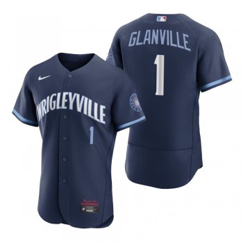 Men's Chicago Cubs Doug Glanville Navy 2021 City Connect Authentic Jersey