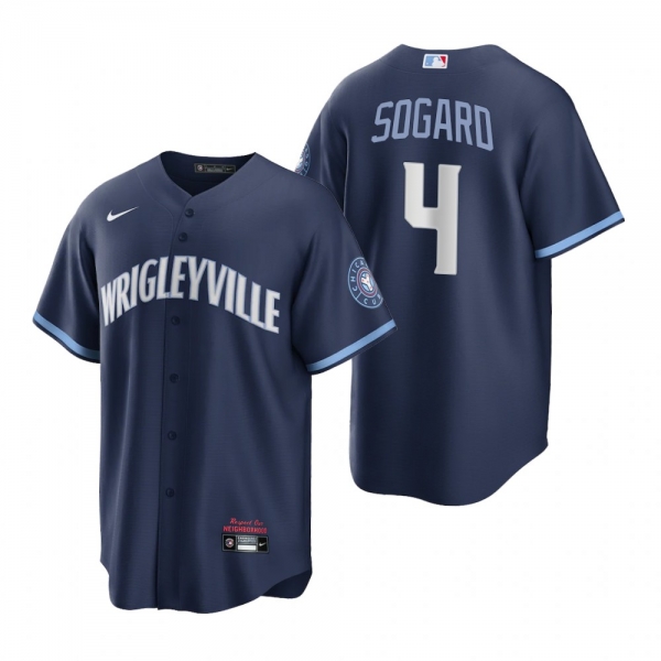 Chicago Cubs Eric Sogard Navy 2021 City Connect Replica Jersey