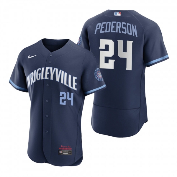 Men's Chicago Cubs Joc Pederson Navy 2021 City Connect Authentic Jersey