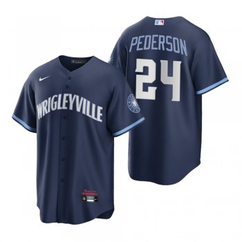 Chicago Cubs Joc Pederson Navy 2021 City Connect Replica Jersey