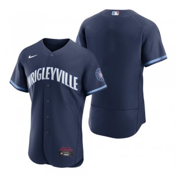 Men's Chicago Cubs Navy 2021 City Connect Authentic Jersey