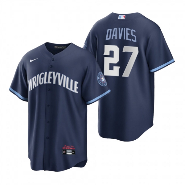 Chicago Cubs Zach Davies Navy 2021 City Connect Replica Jersey