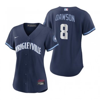 Women's Chicago Cubs Andre Dawson Navy 2021 City Connect Replica Jersey