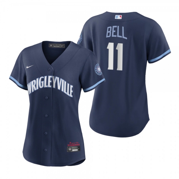 Women's Chicago Cubs George Bell Navy 2021 City Connect Replica Jersey