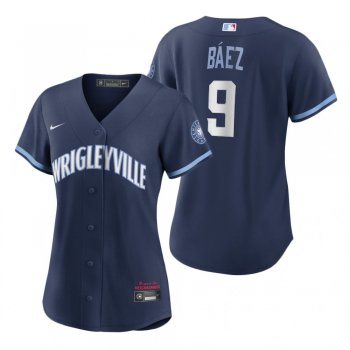 Women's Chicago Cubs Javier Baez Navy 2021 City Connect Replica Jersey