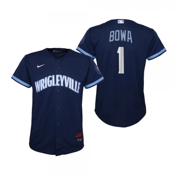 Youth Chicago Cubs Larry Bowa Nike Navy 2021 City Connect Replica Jersey