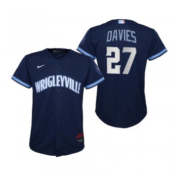 Youth Chicago Cubs Zach Davies Nike Navy 2021 City Connect Replica Jersey