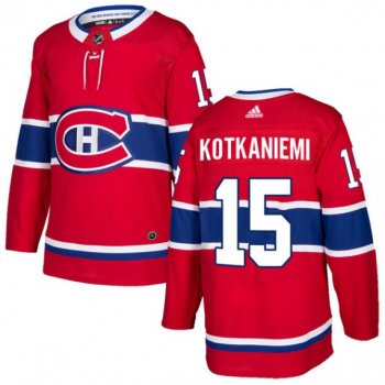 Men's Montreal Canadiens Jesperi Kotkaniemi Official Red Adidas Authentic Adult Home NHL Hockey Jersey