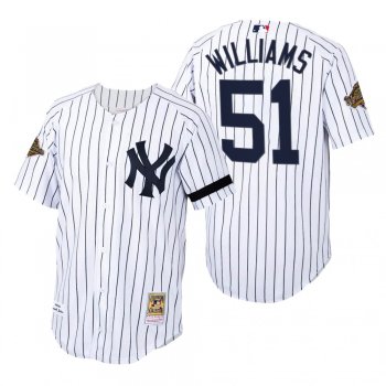 New York Yankees Bernie Williams Authentic Home White Cooperstown Collection Jersey