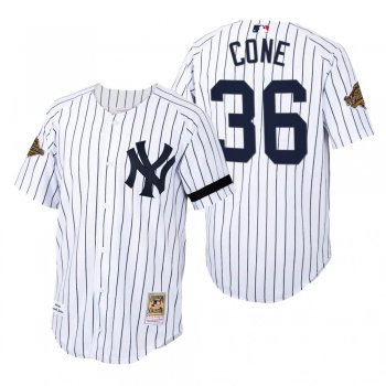 New York Yankees David Cone Authentic Home White Cooperstown Collection Jersey