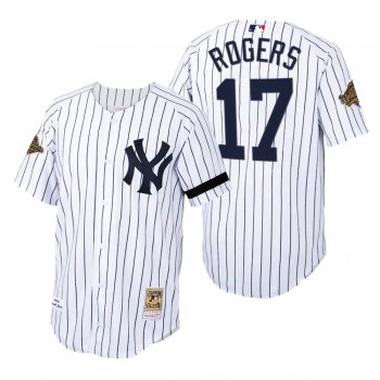 New York Yankees Kenny Rogers Authentic Home White Cooperstown Collection Jersey