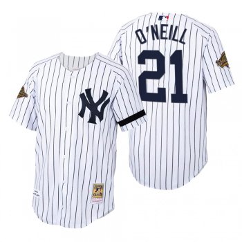 New York Yankees Paul O'Neill Authentic Home White Cooperstown Collection Jersey