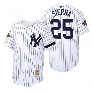 New York Yankees Ruben Sierra Authentic Home White Cooperstown Collection Jersey