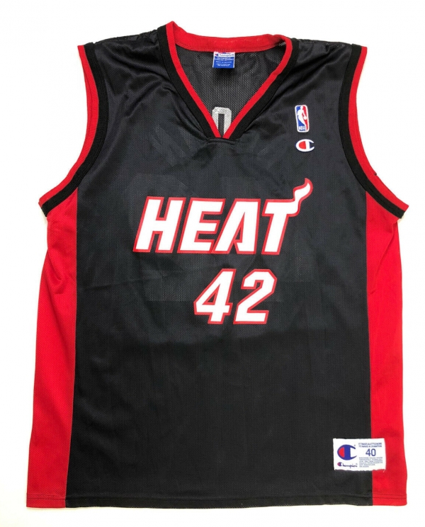 VINTAGE Champion Miami Heat PJ Brown 42 Jersey Men's Black NBA