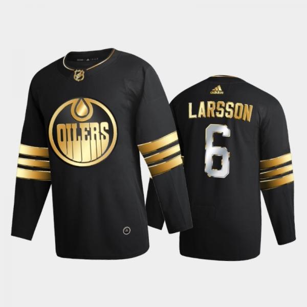 Edmonton Oilers adam larsson #6 2020-21 Golden Edition Black Limited Authentic Jersey