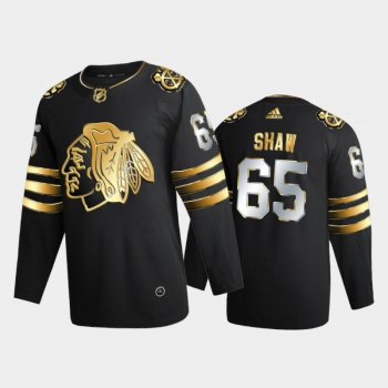 Chicago Blackhawks Andrew Shaw #65 2020-21 Authentic Golden Black Limited Edition Jersey