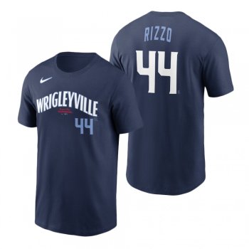 Chicago Cubs Anthony Rizzo Navy 2021 City Connect T-Shirt