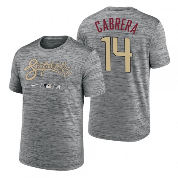 Arizona Diamondbacks Asdrubal Cabrera Anthracite 2021 City Connect Practice T-Shirt