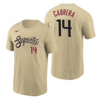 Arizona Diamondbacks Asdrubal Cabrera Gold 2021 City Connect Name Number T-Shirt