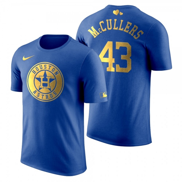 Men's 2020 Father's Day Houston Astros Lance McCullers Blue T-Shirt