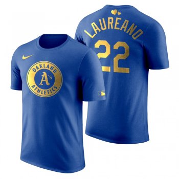 Men's 2020 Father's Day Oakland Athletics Ramon Laureano Blue T-Shirt