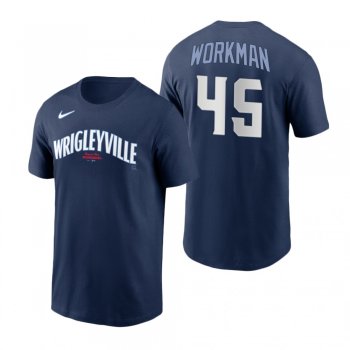 Chicago Cubs Brandon Workman Navy 2021 City Connect Name Number T-Shirt