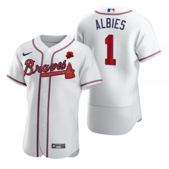 Ozzie Albies Atlanta Braves White 2021 Memorial Day Authentic Jersey