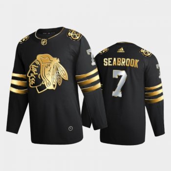 Chicago Blackhawks Brent Seabrook #7 2020-21 Authentic Golden Black Limited Edition Jersey