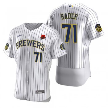 Milwaukee Brewers Josh Hader White 2021 Memorial Day Authentic Jersey