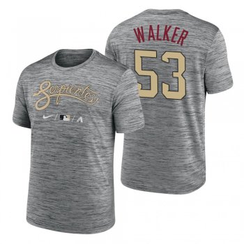 Arizona Diamondbacks Christian Walker Anthracite 2021 City Connect Practice T-Shirt