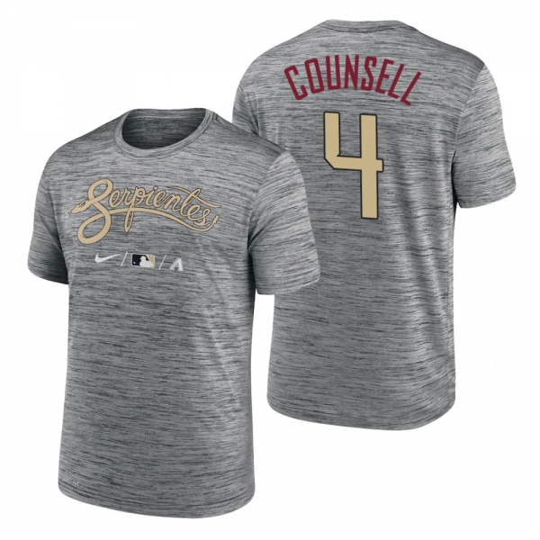 Arizona Diamondbacks Craig Counsell Anthracite 2021 City Connect Practice T-Shirt