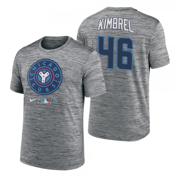 Chicago Cubs Craig Kimbrel Anthracite 2021 City Connect Practice T-Shirt