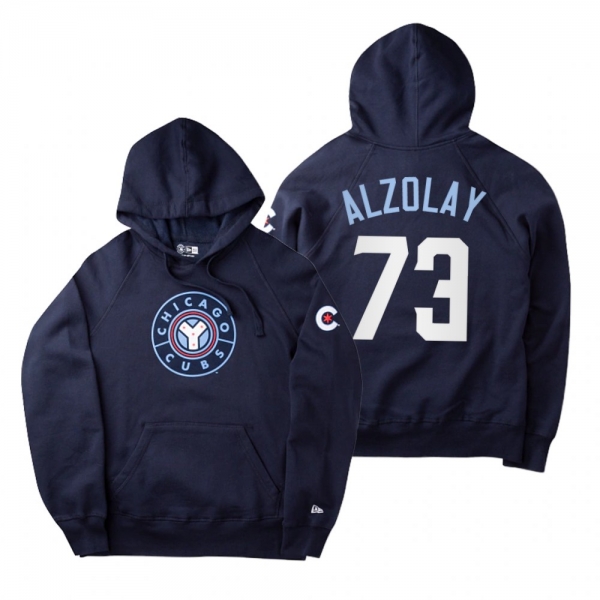 Chicago Cubs Adbert Alzolay Navy 2021 City Connect New Era Hoodie