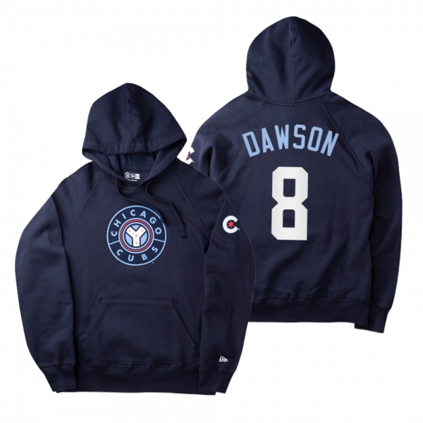 Chicago Cubs Andre Dawson Navy 2021 City Connect New Era Hoodie