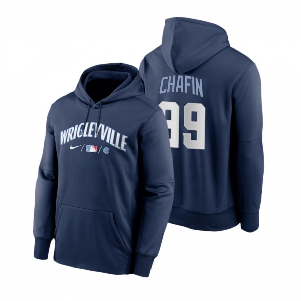 Chicago Cubs Andrew Chafin Navy 2021 City Connect Baseball Therma Hoodie