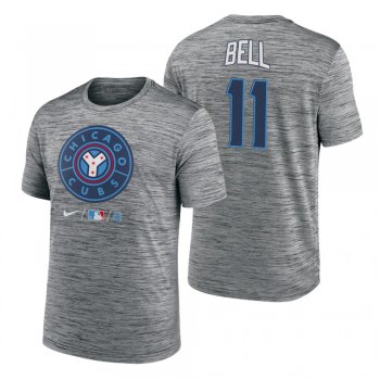 Chicago Cubs George Bell Anthracite 2021 City Connect Practice T-Shirt