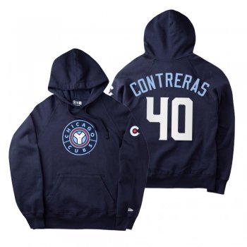 Chicago Cubs Willson Contreras Navy 2021 City Connect New Era Hoodie