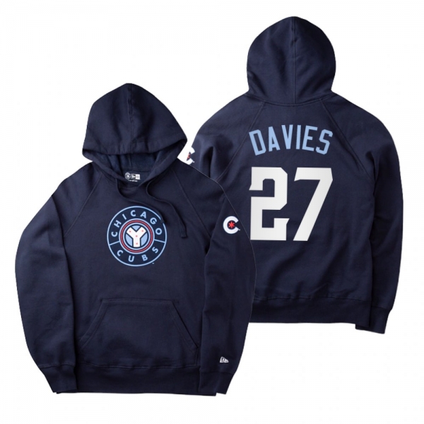 Chicago Cubs Zach Davies Navy 2021 City Connect New Era Hoodie