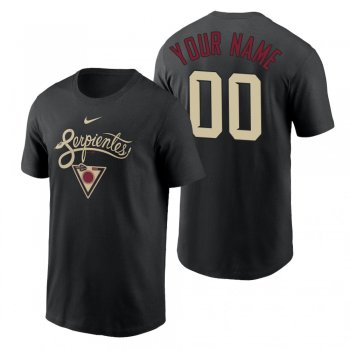 Arizona Diamondbacks Custom Black 2021 City Connect Graphic T-Shirt