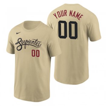 Arizona Diamondbacks Custom Gold 2021 City Connect Name Number T-Shirt