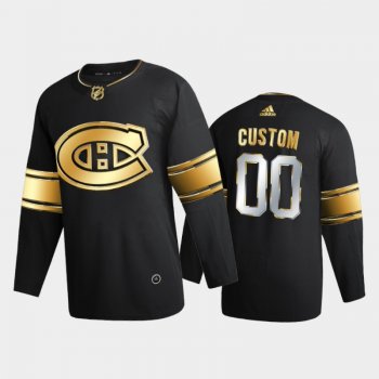 Montreal Canadiens Custom #00 2020-21 Golden Edition Black Limited Authentic Jersey