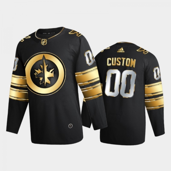 Winnipeg Jets Custom #00 2020-21 Golden Edition Black Limited Authentic Jersey