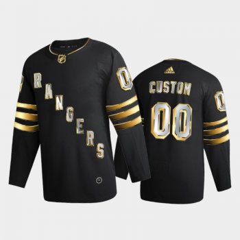 New York Rangers Custom #00 2020-21 Golden Edition Black Limited Authentic Jersey