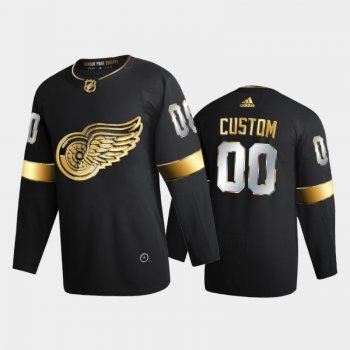 Detroit Red Wings Custom #00 2020-21 Authentic Golden Black Limited Edition Jersey