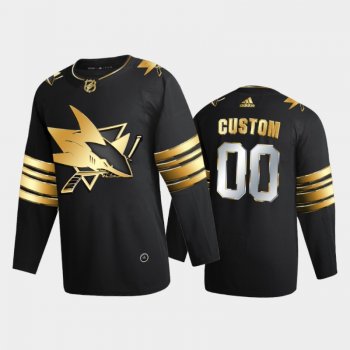 San Jose Sharks Custom #00 2020-21 Golden Edition Black Limited Authentic Jersey