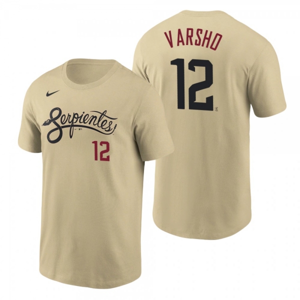 Arizona Diamondbacks Daulton Varsho Gold 2021 City Connect Name Number T-Shirt