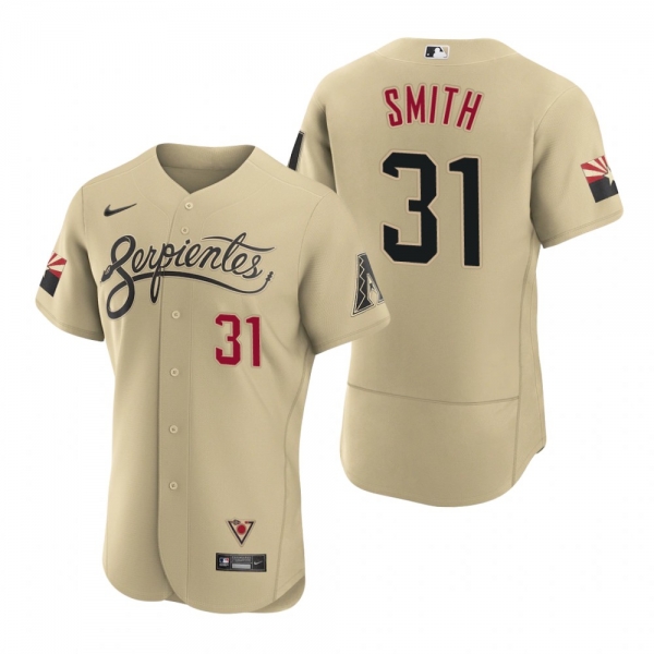 Men's Arizona Diamondbacks Caleb Smith Gold 2021 City Connect Authentic Jersey